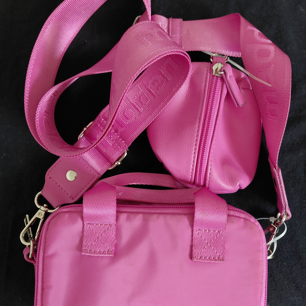 Madden Girl Vibrant Pink Crossbody Bag Set
